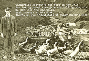 ©Post Office Magazine 1948 - Tommy Brown with some of the ducks he breeds