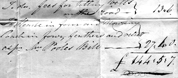 1826 funeral invoice total